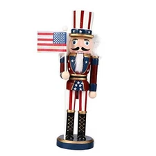  Patriotic Nutcracker Wooden Nutcracker Figurine Uncle Nutcracker Soldier 