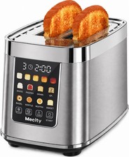 Motorized Toaster 2 Slice with Touch Screen, Stainless Steel Smart Toaster, 8...