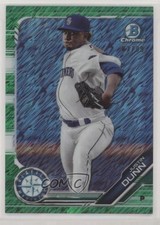 2019 Bowman Chrome Prospects Green Shimmer Refractor 82/99 Justin Dunn 03xg