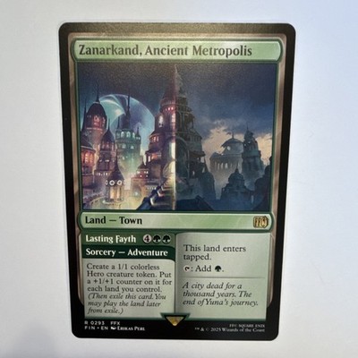 Magic: The Gathering Zanarkand Ancient Metropolis Land Green Rare FFX FF