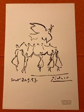 Pablo Picasso Lithographie "La Sardanne de la Paix", signiert,gebraucht