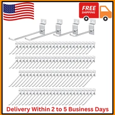 50 Pcs Slatwall Hooks 4/6 Inch Slatwall Accessories Heavy Duty Slat Wall Hanging