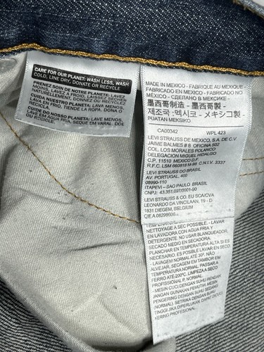 Levis 550 Jeans Mens 52X32 Blue Denim Distressed Relaxed Fit Pockets Modern - Picture 8 of 13