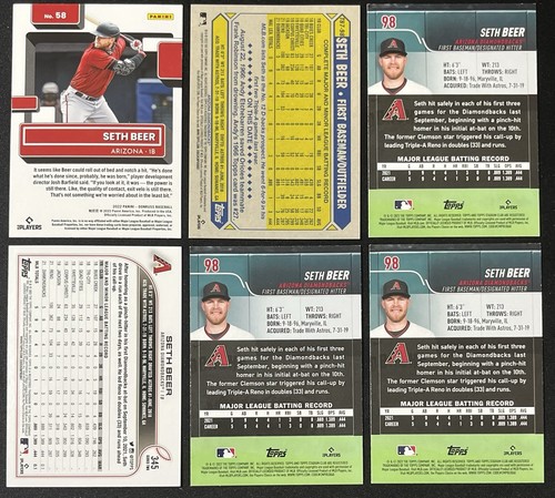 6 Card Baseball Lot Seth Beer All Rookie Card RC Arizona Diamondbacks Insert - Picture 4 of 6