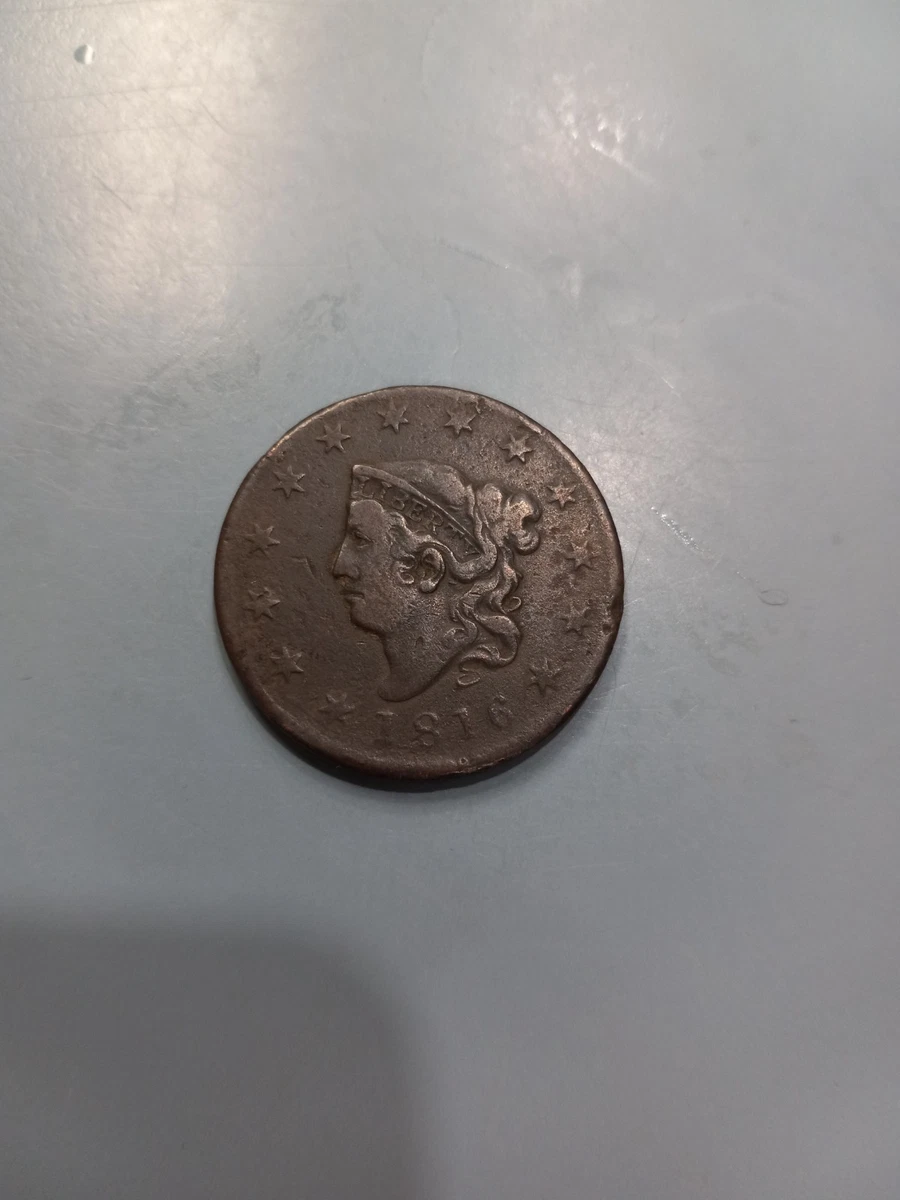 25+ 1816 Year Coronet Head US Large Cents (1816-1839) for sale
