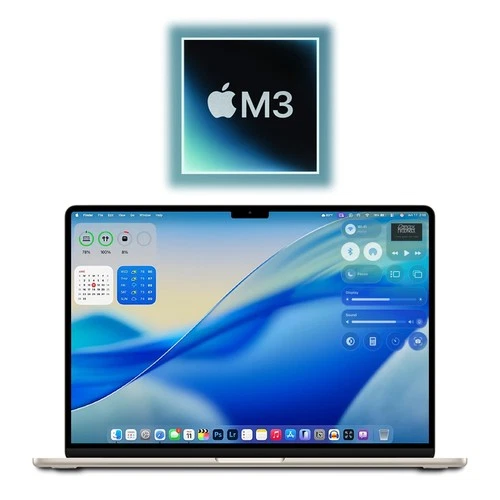 2024 Apple 90%+ M3 MacBook Air 15.3" 8GB/256GB SSD (Starlight) A3114 w/Warranty thumbnail 2