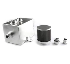 Universal 2L Oil Catch Can Tank 2 Port AN10 W/ Breather Filter Drain Tap Baffled