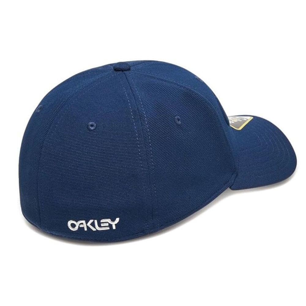 Oakley 6 Panel Stretch Hat Embossed Fitted Cap - 912208 - Team Navy - New