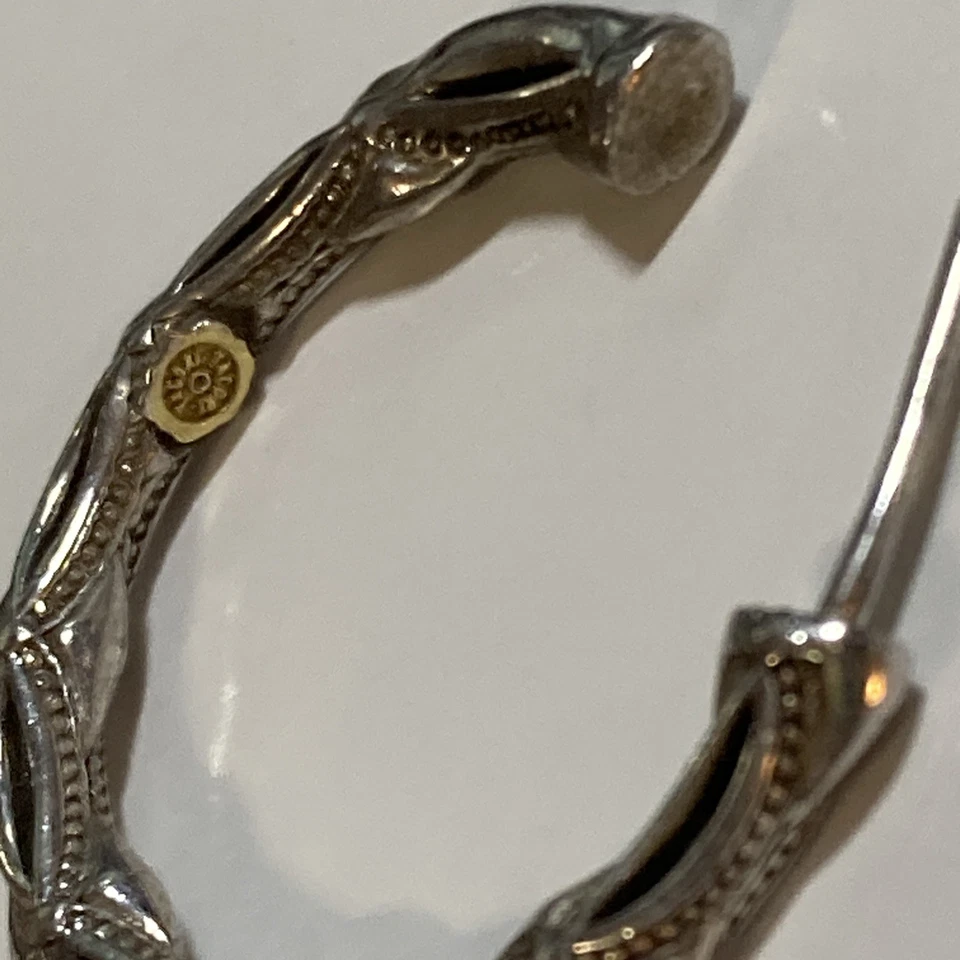 925/18k Tacori Hoop Earrings - Image 2 of 4