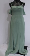 Azazie Women's Callan Pleated Chiffon Convertible Dress LB3 Matcha Size 4 NWT