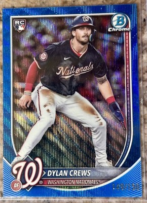2025 Bowman Chrome - Dylan Crews #3 Blue Wave Refractor 149/150 (RC) Nationals