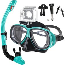 Nearsighted Snorkel Set - Adult  Youth Anti-Fog Dry Snorkeling Gear