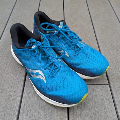 Saucony Triumph 18, hochwertige Laufschuhe Gr. 48, nur Waldwege gelaufen