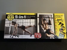 Golds Gym 5-in-1 Body Building System Door Gym DVD Ab & Core Straps