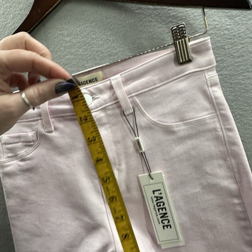 L'AGENCE Margot Skinny High Rise Jeans Women 26 Lilac Snow White Quiet Luxury - Picture 14 of 20