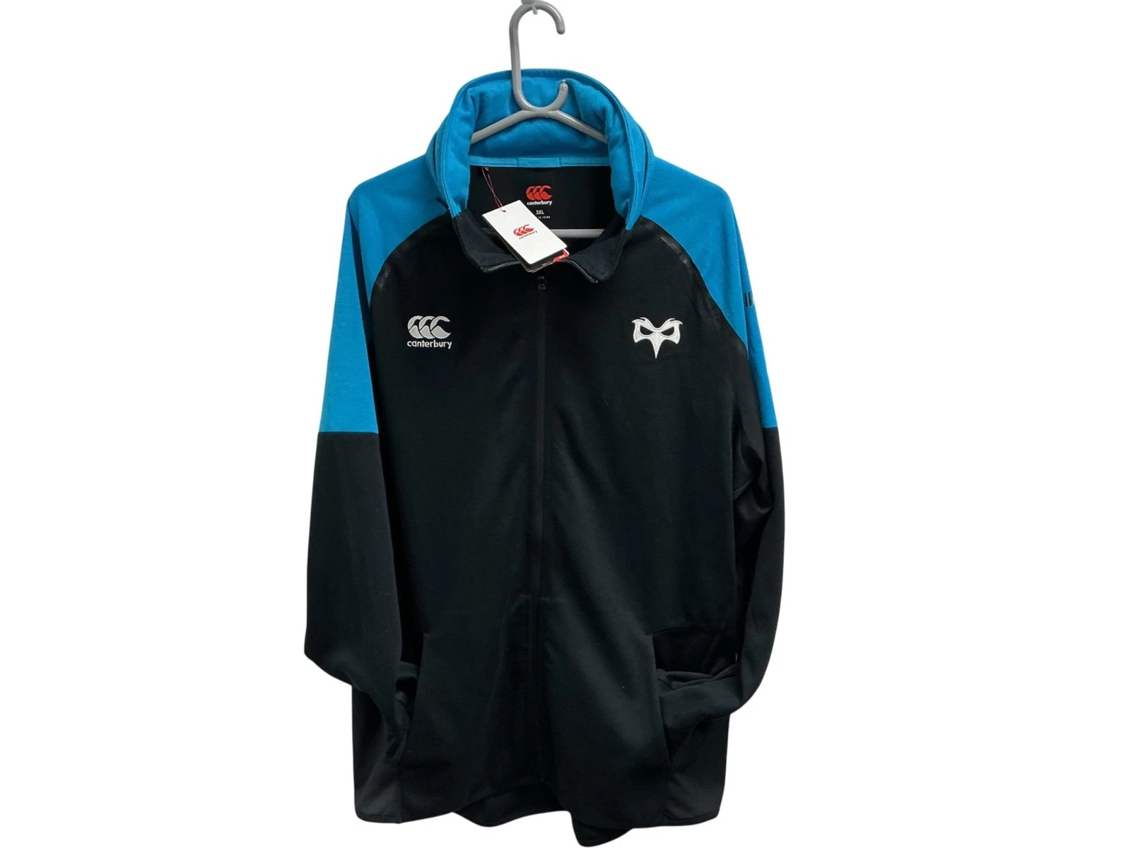 Canterbury Black Blue Jacket 3XL Made In China Lightweight 4220