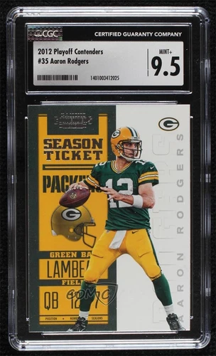2012 Panini Contenders Season Ticket Aaron Rodgers #35 CGC 9.5 Mint+
