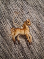 Vintage Hong Kong Plastic Horse Figurine Gray Palomino Ornament