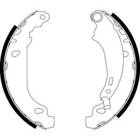 Hella BREMSBACKEN-SATZ 180Mm Hinterachse Passend FüR Dacia Logan Sandero