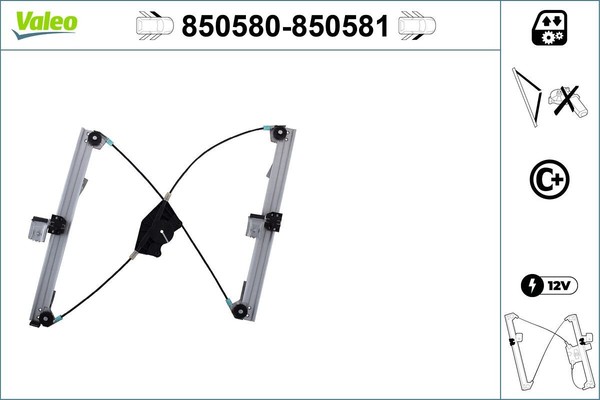 Fensterheber Vorne Rechts Valeo 850581 FÜR Skoda-image