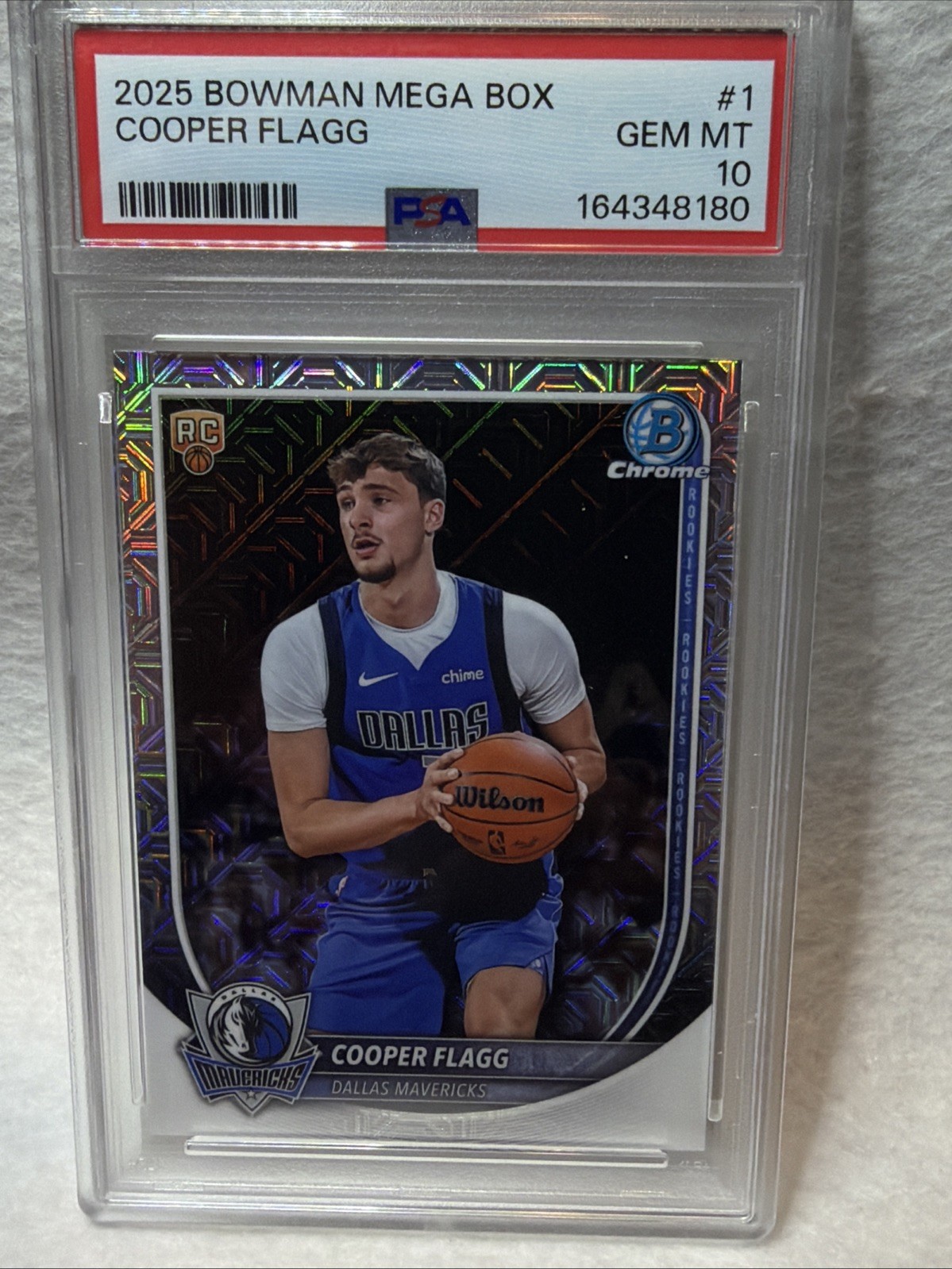 2025-26 Bowman Chrome Cooper Flagg Mega Box Rookie RC PSA 10 Mavericks #MR-1