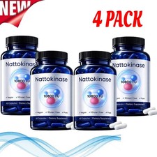 4X Nattokinase Supplement - 10800 FU 60 Capsu...
