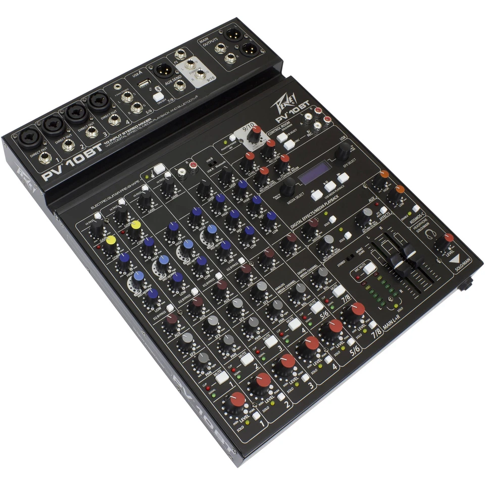 PEAVEY PV 10 BT 120US 4CH BLUETOOTH CAPABLE STUDIO MIXER W/ BUILT-IN EQ BYPASS - Image 3 of 4