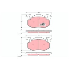 Satz Bremsbeläge Bremsklötze hinten für Renault Clio 1 B/C57 Megane 24363242