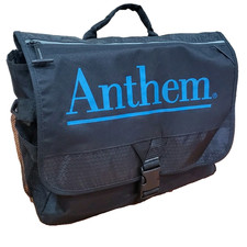 Black Courier Style Messenger Bag for carrying Laptops and Office Use