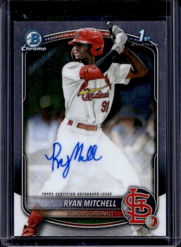 2025 Bowman Draft Ryan Mitchell Chrome Auto 1st Prospect #CPA-RM Cardinals