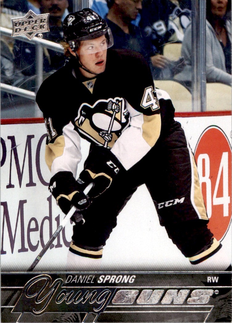 Daniel Sprong 2015-16 Upper Deck Young Guns RC #226 Pittsburgh Penguins