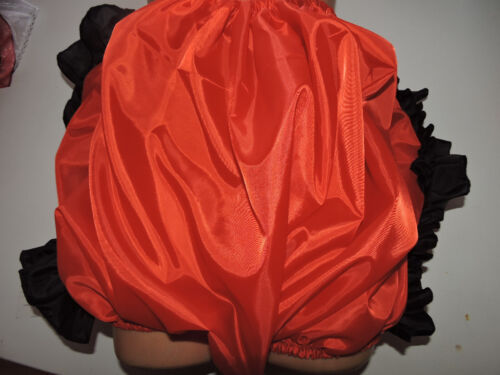 Glutrot Raschel Taft Höschen Panty Sissy Nylon Negligee Bloomer XXL - Bild 4 von 7