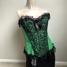Green Back Lace Corset Bustier Small Lingerie