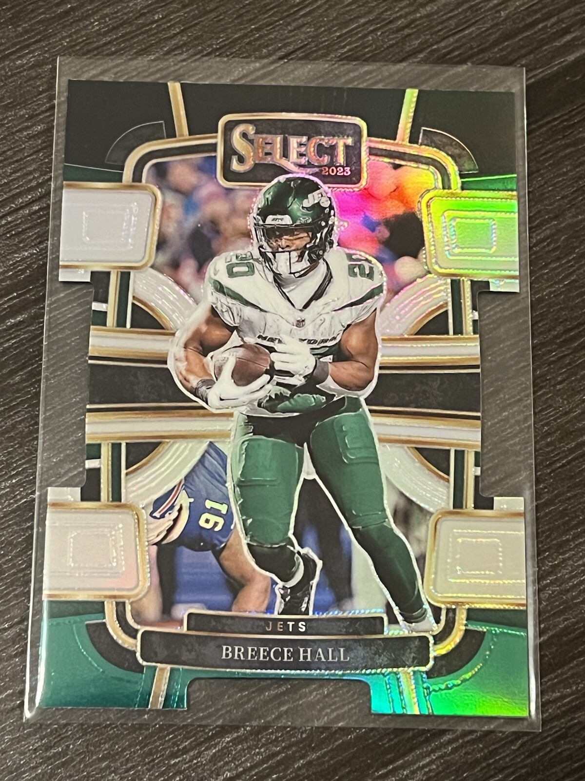 2023 Select Prizm Black and Green Die Cut #77 Breece Hall