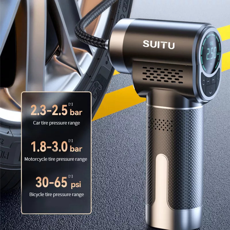 Car Bike Tire Inflator Pump Portable Battery Rechargeable Air Compressor Digital
