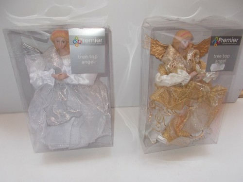 Premier Christmas Treetop Angel : 20cm : Gold or Silver or use as Ornament - Picture 4 of 10