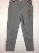 New 125 Donna Karan New York Women's Size 8 Ankle Pants Black White
