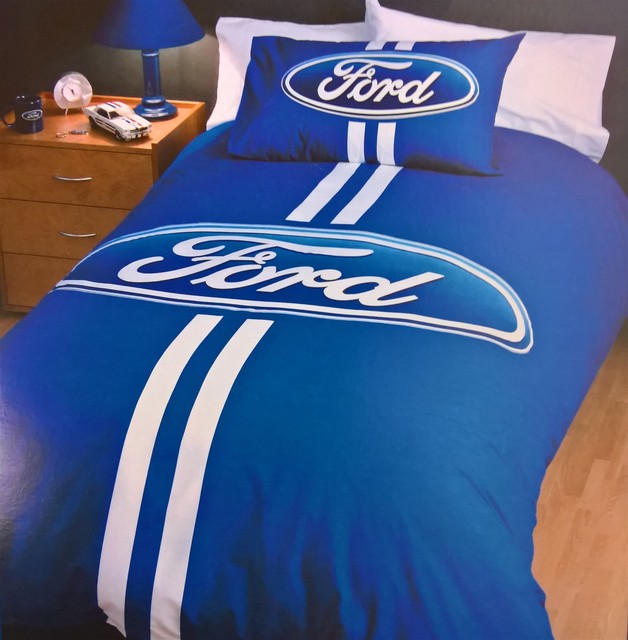 Ford Logo Double Doona Quilt Duvet Cover Set Ford Stock No More