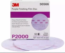 3M™ 30566 260L Series Abrasive Disc, 5 in Dia, P2000 Grit 50 Sheets 