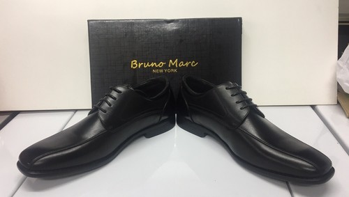Bruno Marc Men Oxfords Shoes Square Toe Lace up Classic Dress Size 9.5 US Black - Picture 4 of 22