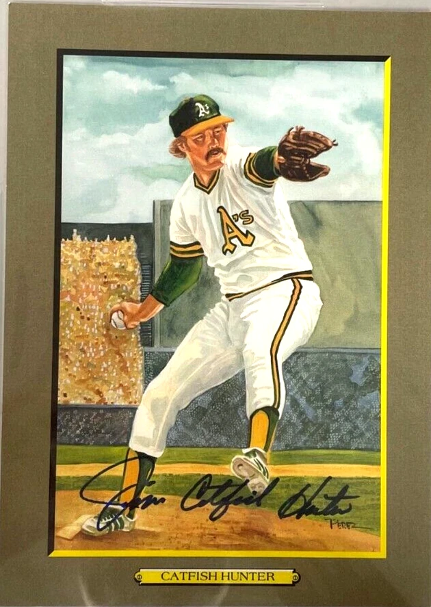 Jim Catfish Hunter Signed Perez-Steele Great Moments Beckett Slabbed Athletics - Image 2 of 3