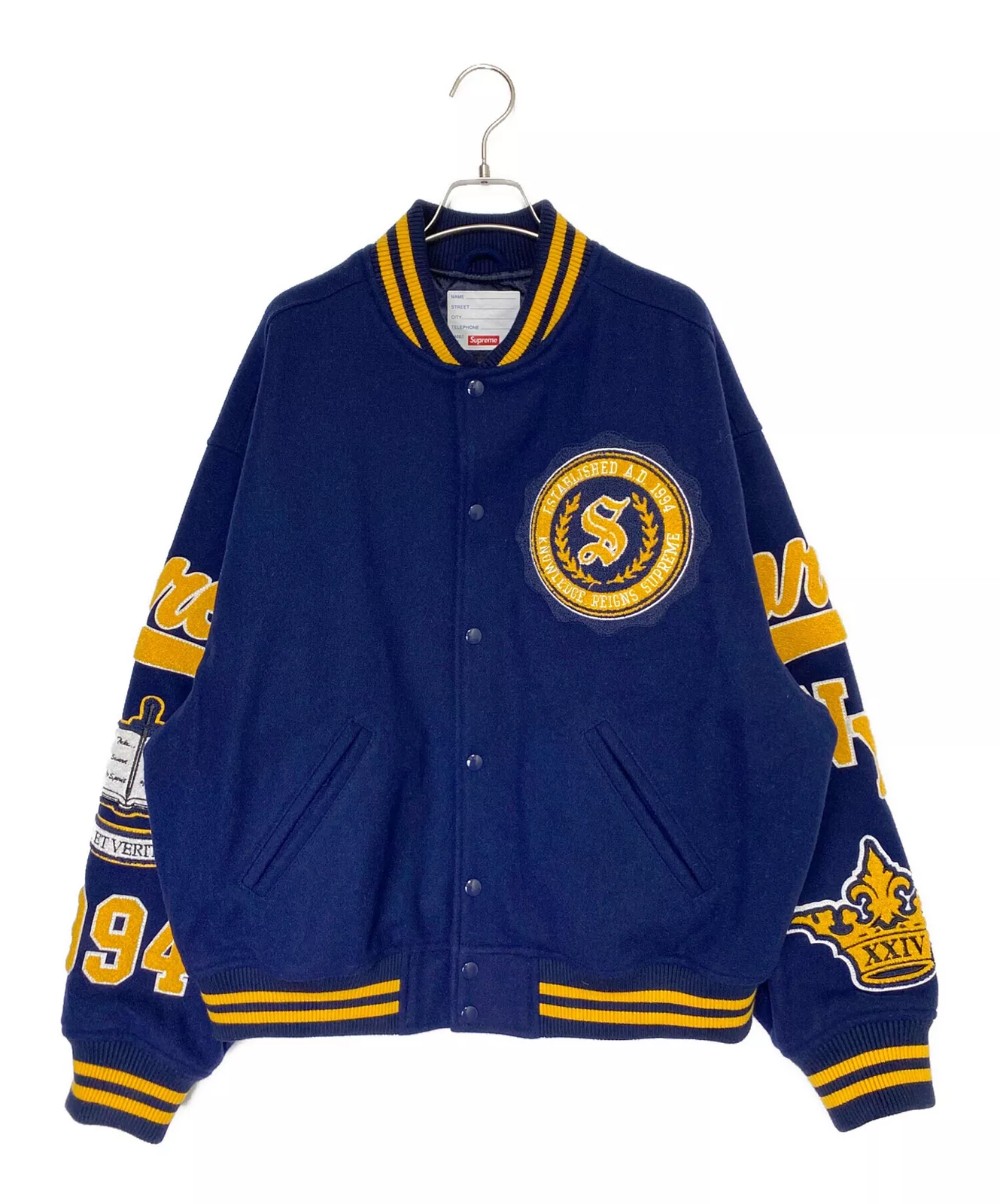 Veste universitaire Veritas marque : SUPREME × MARTINE ROSE étiquette taille : L (taille référence