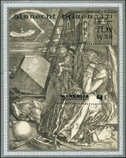 Mongolia #MiBl56 MNH M/S 1978 Albrecht Durer Melancholy [1039 YTBF58]