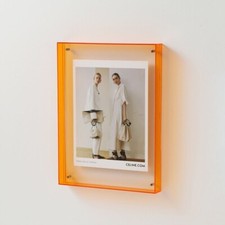 Acrylic Photo Frame Block  Standing Transparent Picture Box Home Party Decor