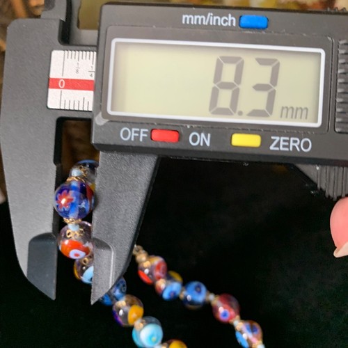 Antica Murrina Venezia Millefiori Glass Bead Bracelet Multicolor Size 7.5 Estate - Picture 7 of 10