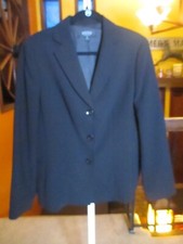 Kasper 14 Black Long Sleeve 3 Button Notched Collar Blazer / Jacket