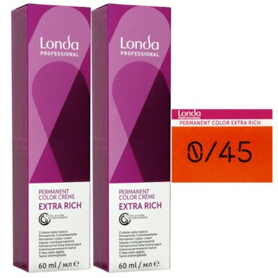 Londa Professional permanente Cremehaarfarbe Extra Rich 2 x 60 ml 0/45 mixton ku