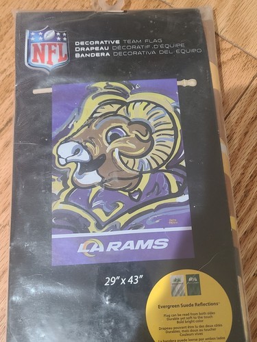 Los Angeles LA Rams Decorative Team Flag 29" X 43" New Double Side - Picture 2 of 3