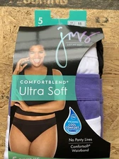 Just My Size Ultra Soft Bikini 5 Panties Womens Size 11 22/24