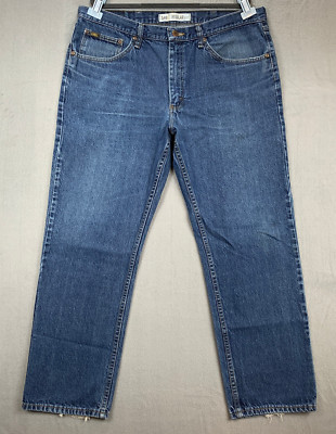 Lee Men's Size 38x30 (Act 37x29.5) Regular Fit Medium Wash 100% Cotton Blue Jean